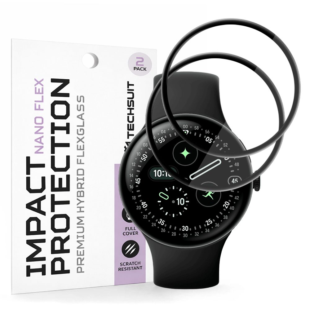 Levně Techsuit Nano Flex, Google Pixel Watch 4 45mm, 2 kusy, černé