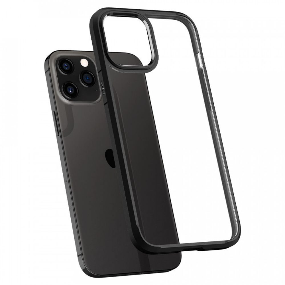 Spigen Ultra Hybrid Kryt Na Mobil, IPhone 12 / 12 Pro, čierný