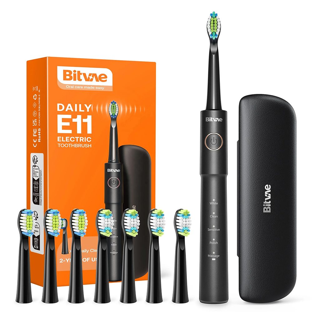 Bitvae elektromos fogkefe (E11), fekete