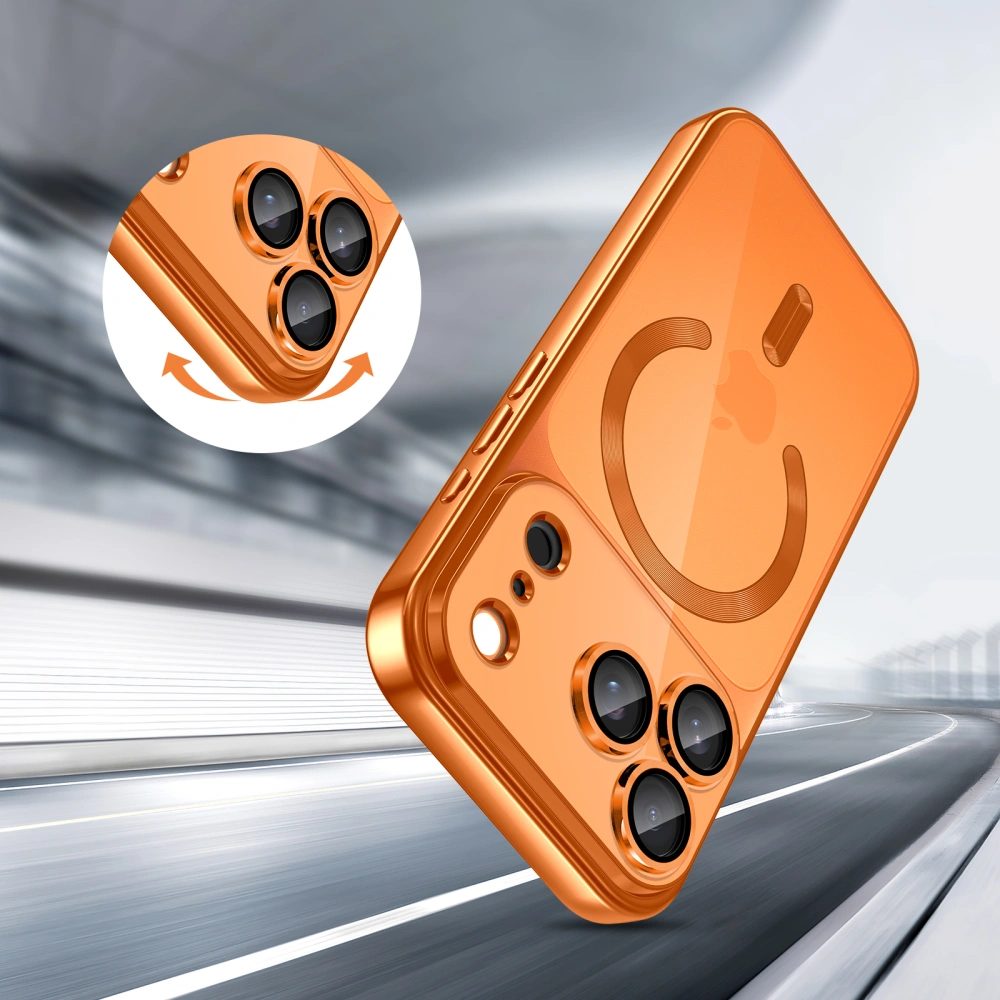 Tech-Protect MagFlex MagSafe iPhone 17 Pro Max, lesklá oranžová