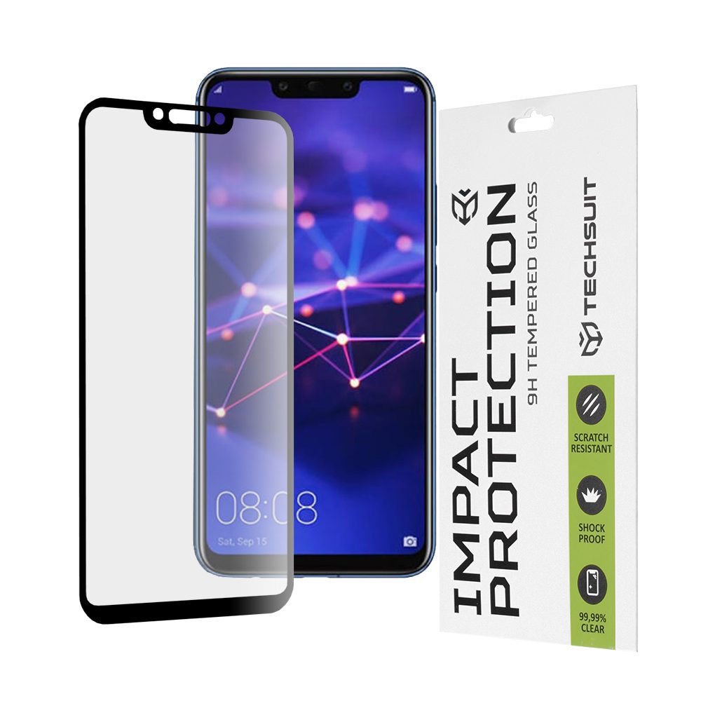 Techsuit 111D Tvrzené sklo, Huawei Mate 20 Lite / Nova 3 / Nova 3i / P Smart Plus, černé