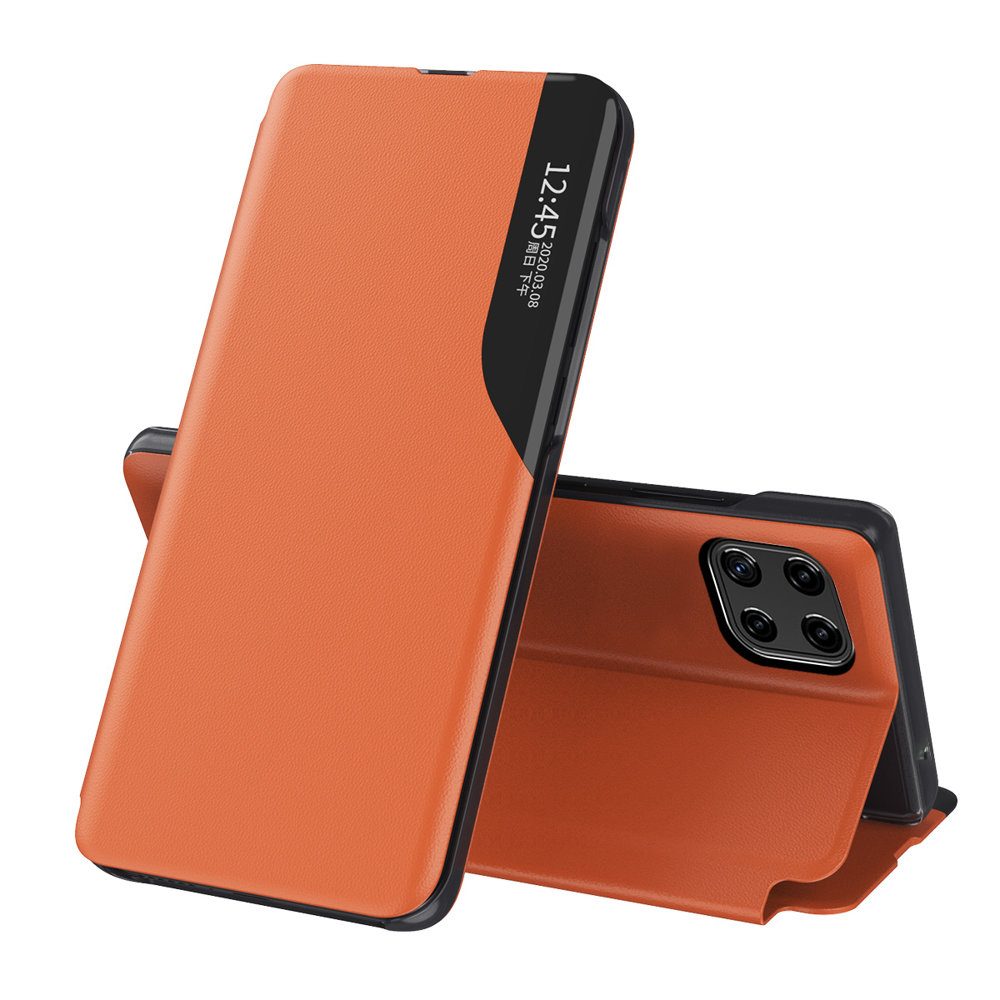 Eco Leather View Case, Samsung Galaxy A22 4G, Oranžové