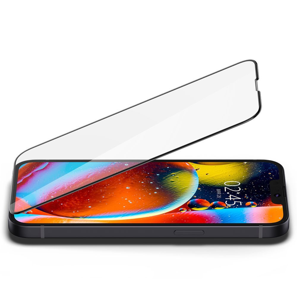 Spigen Glass FC Tvrdené Sklo, IPhone 13 / 13 Pro, čierne