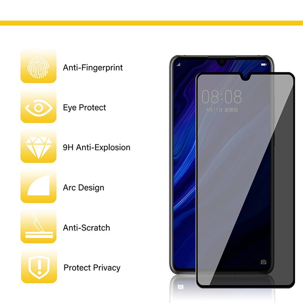 Folie Sticlă Securizată Privacy 5D, Huawei P30 Lite