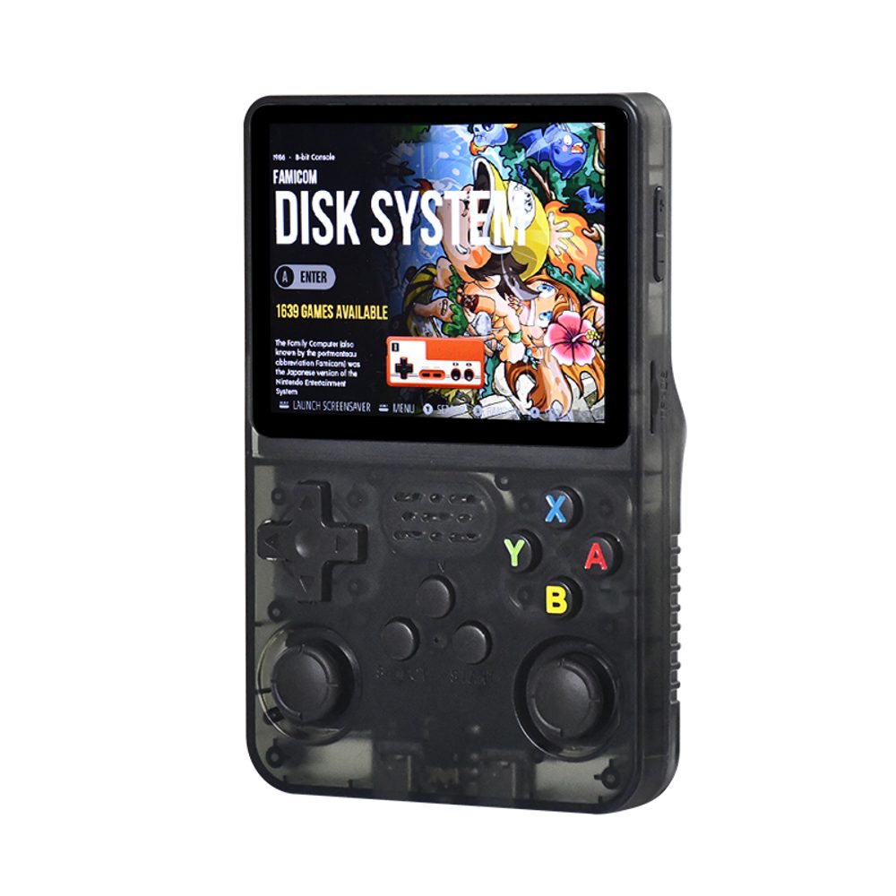 PK01S Přenosná herní konzole s 3,5" IPS displejem, černá