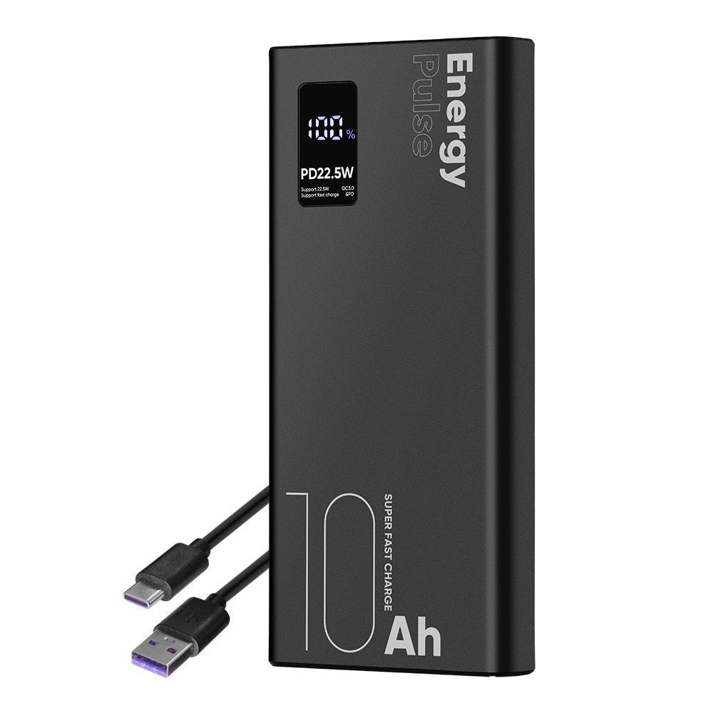 OBAL:ME EnergyPulse Powerbank 10000mAh, 22,5W, fekete