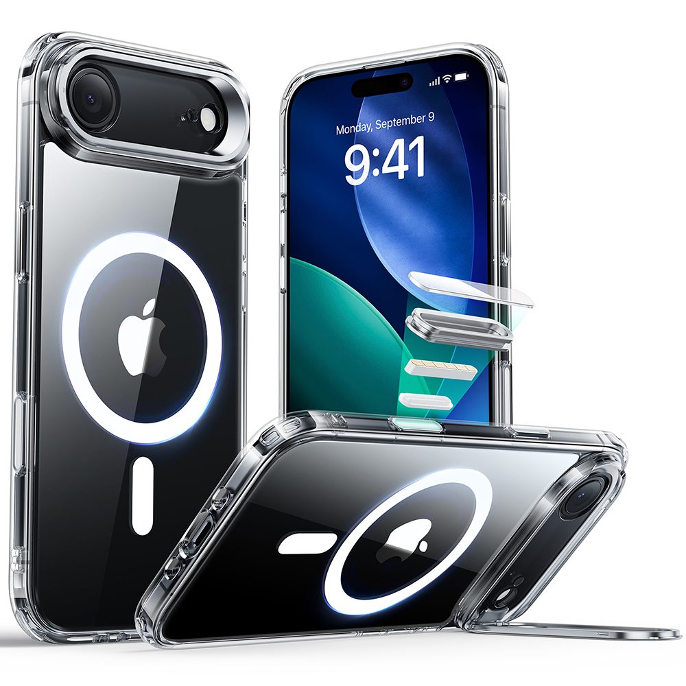 Levně Kryt ESR Classic Hybrid HaloLock Kickstand, iPhone Air, čirý