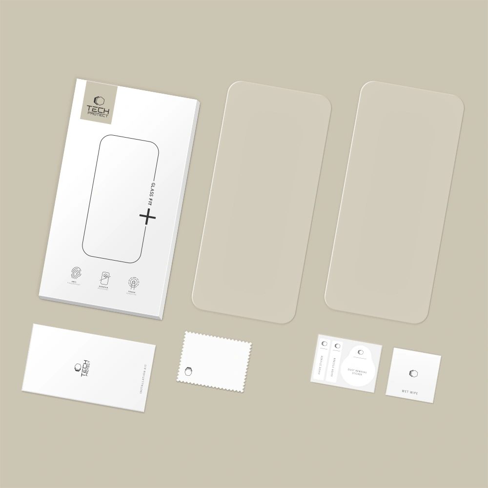Tech-Protect Tvrdené sklo Fit+ iPhone 16 Pro Max / 17 Pro Max, priehľadné, 2 kusy