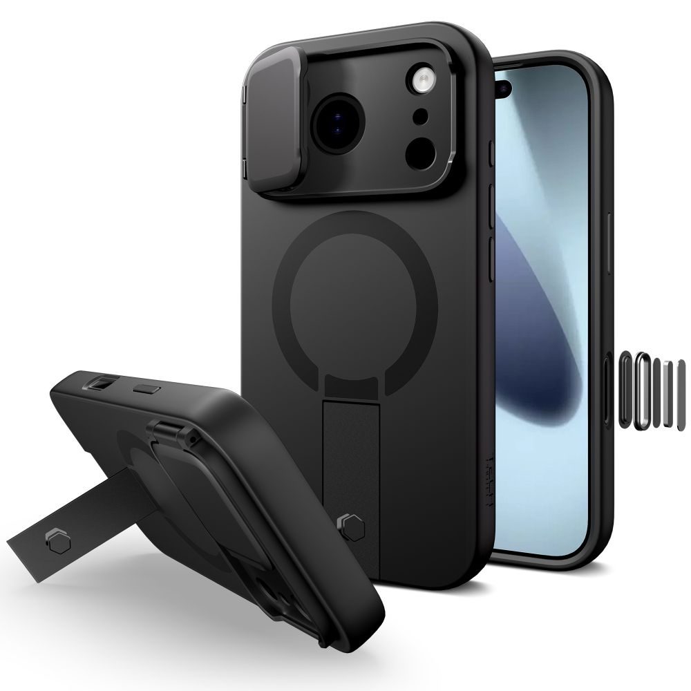 Tech-Protect Kevlar Aura MagSafe puzdro, iPhone 17 Pro, čierne