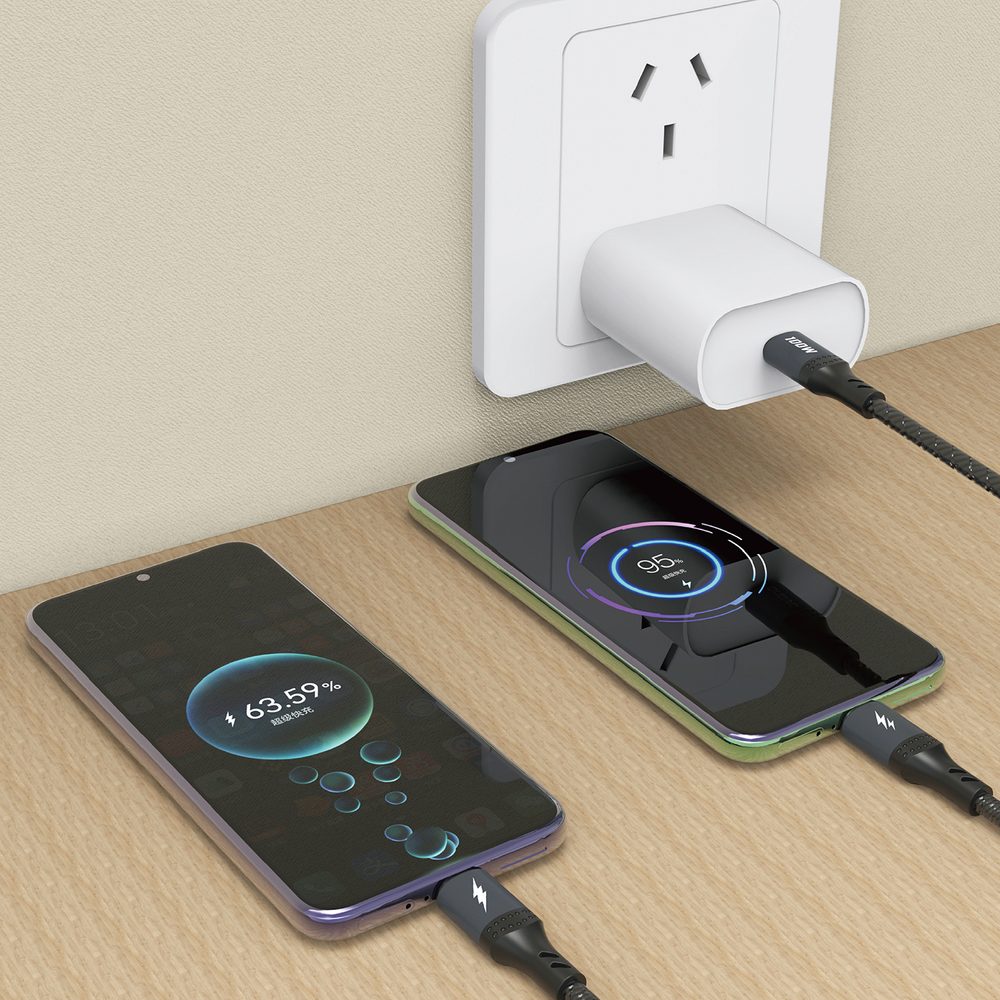 Dudao L3F kábel 2v1 2x USB-C, 100W 1,2 m čierny