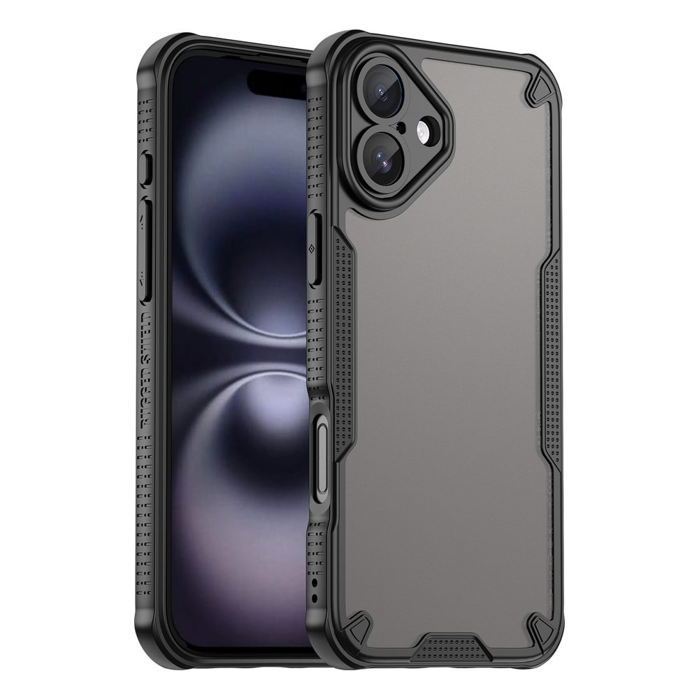 ArmorShield Hibrid Tok, iPhone 16 Plus, fekete