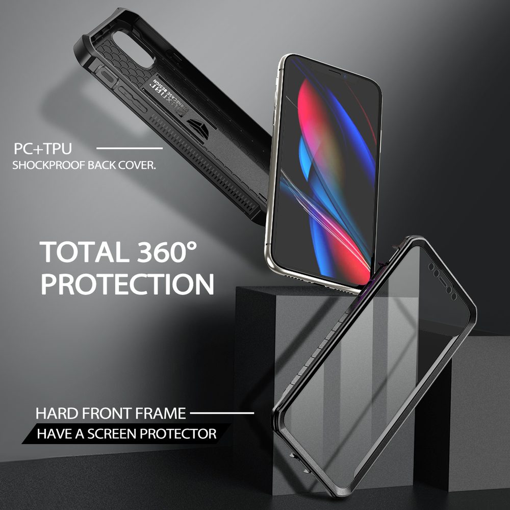 Dexnor 360 Kickstand obal iPhone 11, čierny