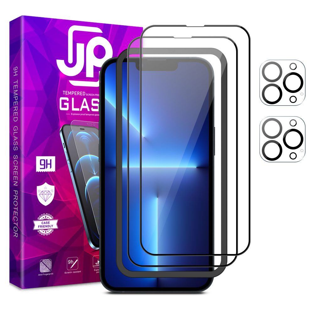 JP Full Pack, 2x 3D Staklo Sa Aplikatorom + 2x Staklo Za Leću, IPhone 13 Pro MAX