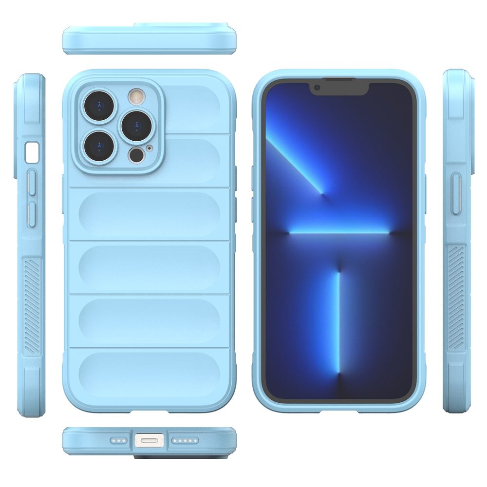 Magic Shield Etui, IPhone 13 Pro Max, Svetlo Modra