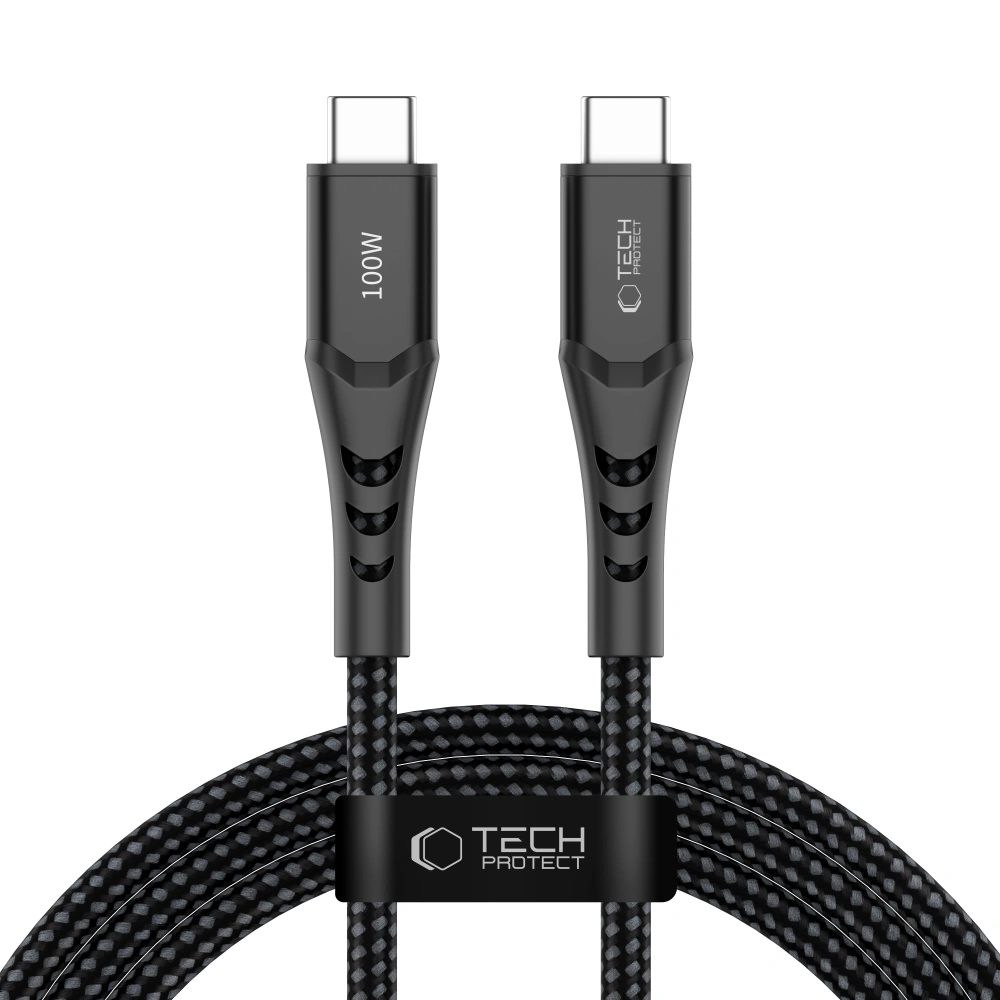 Levně Tech-Protect UB11T UltraBoost kabel USB-C, PD100W/QC3.0, 2m, černý