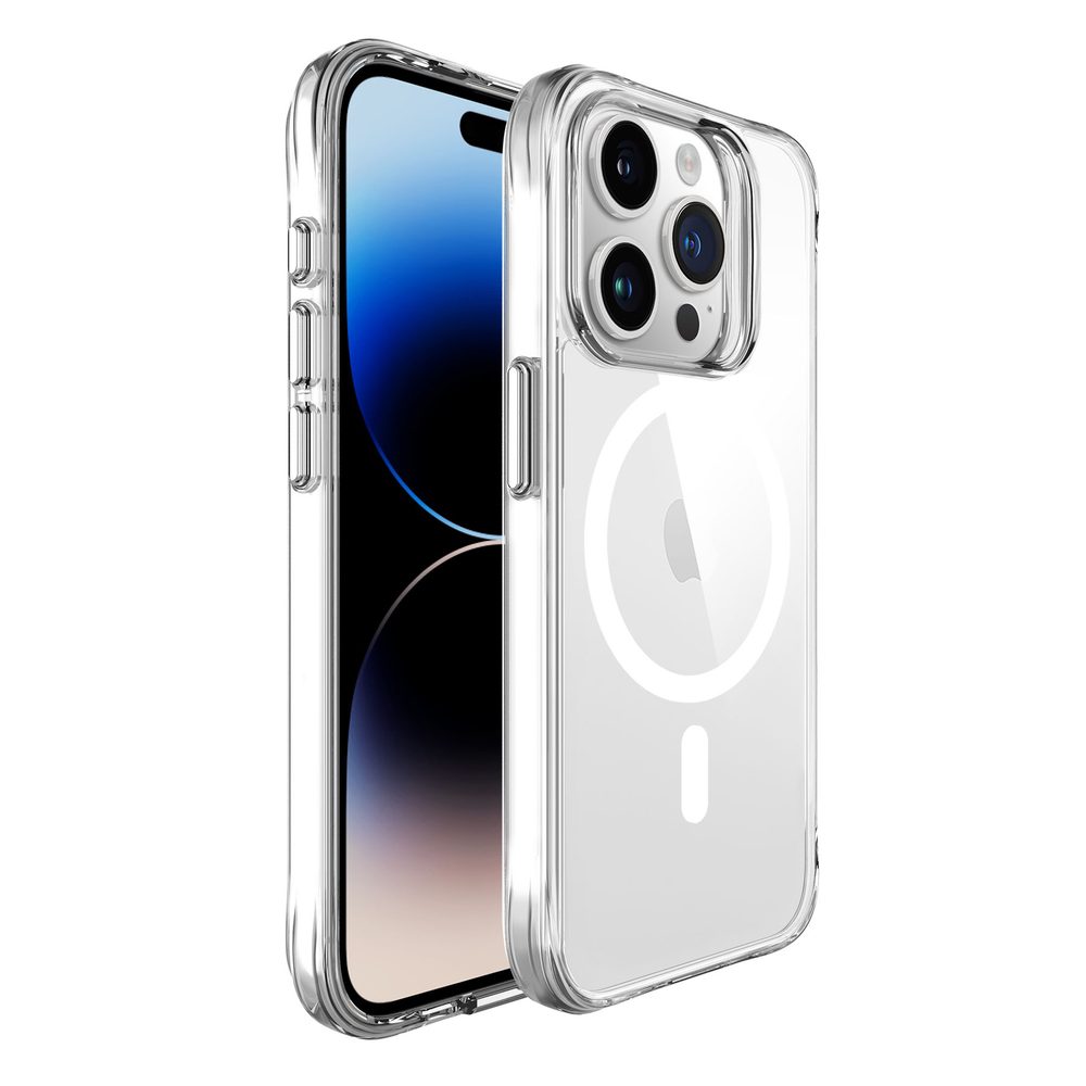 JP MagFit MagSafe tok 3M SGS tanúsítvánnyal, iPhone 15 Pro Max, átlátszó