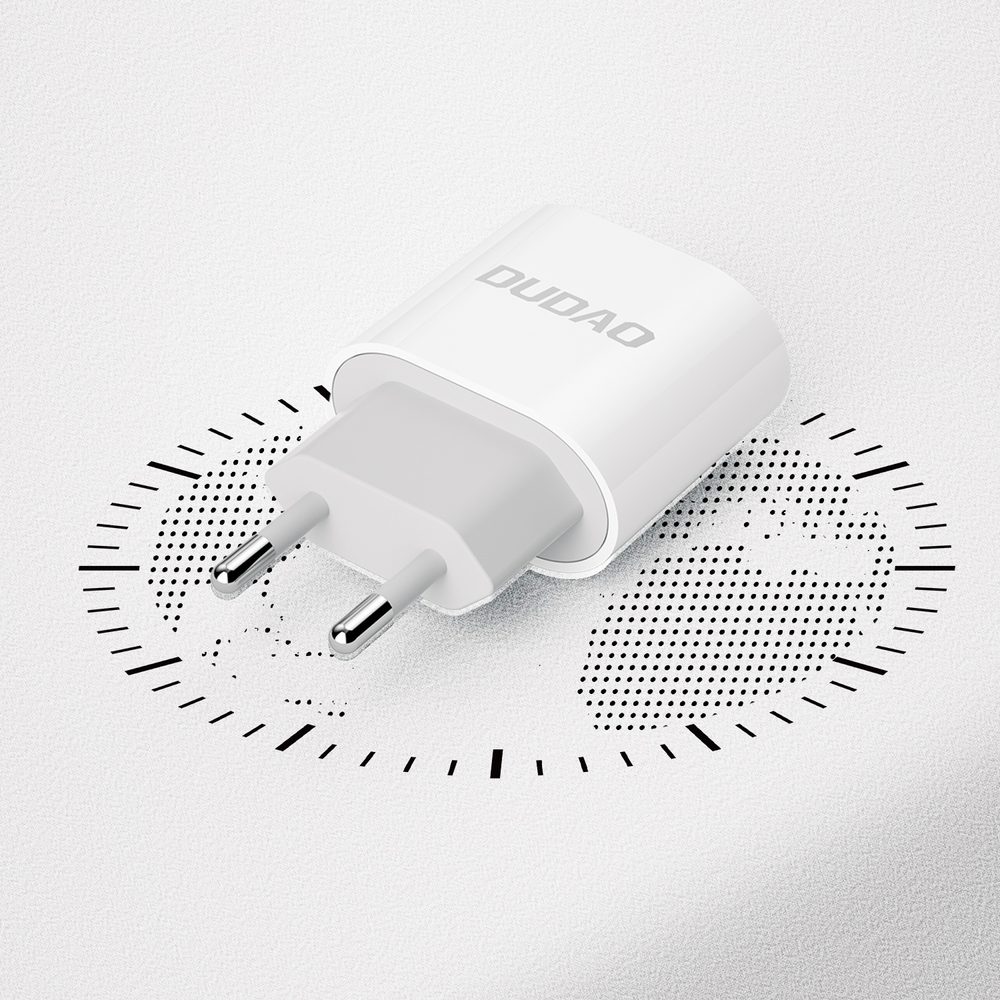 Dudao A8SEUL nabíjačka USB-C + kábel USB-C - Lightning, 20W, biela