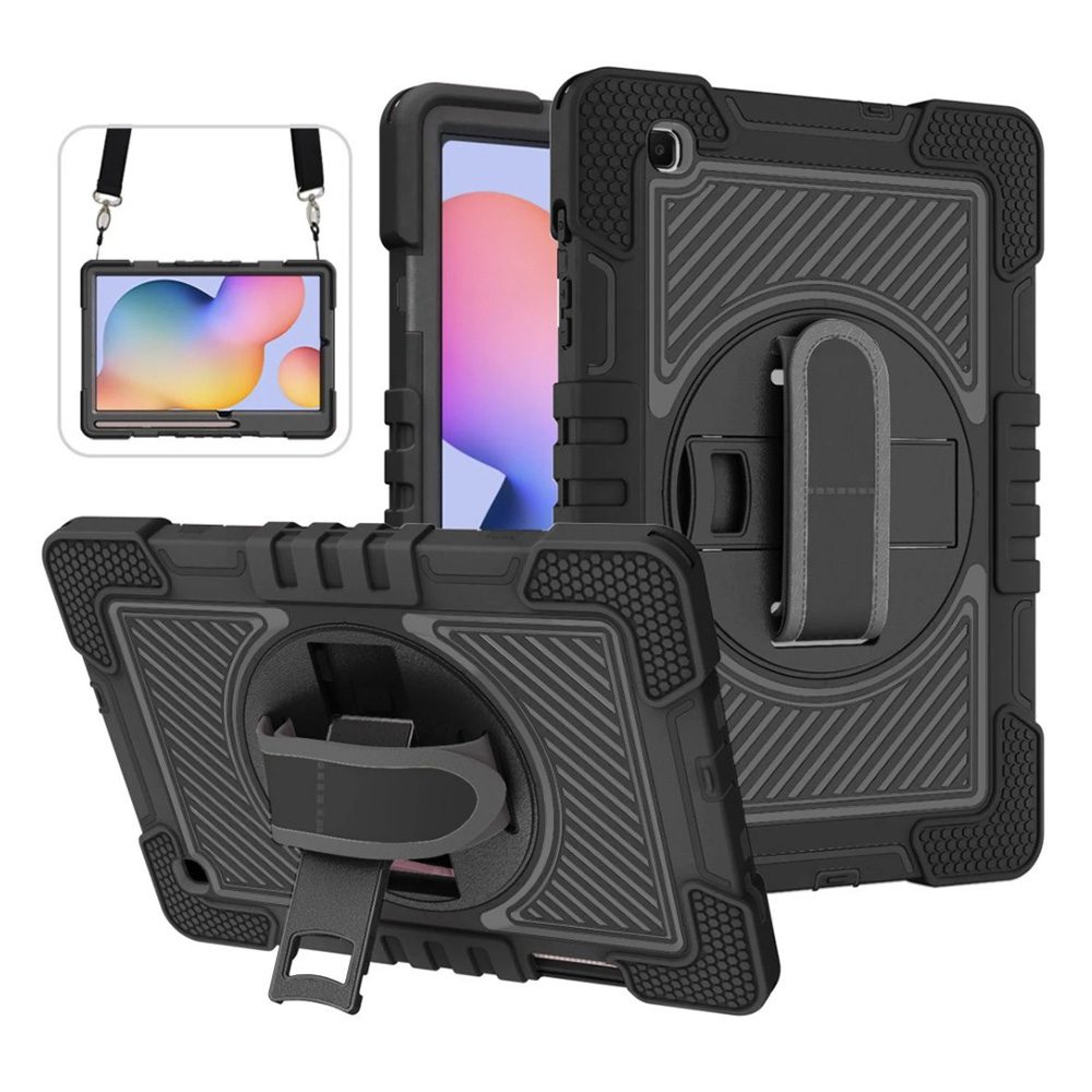 Techsuit StripeShell 360, Samsung Galaxy Tab A9, Fekete