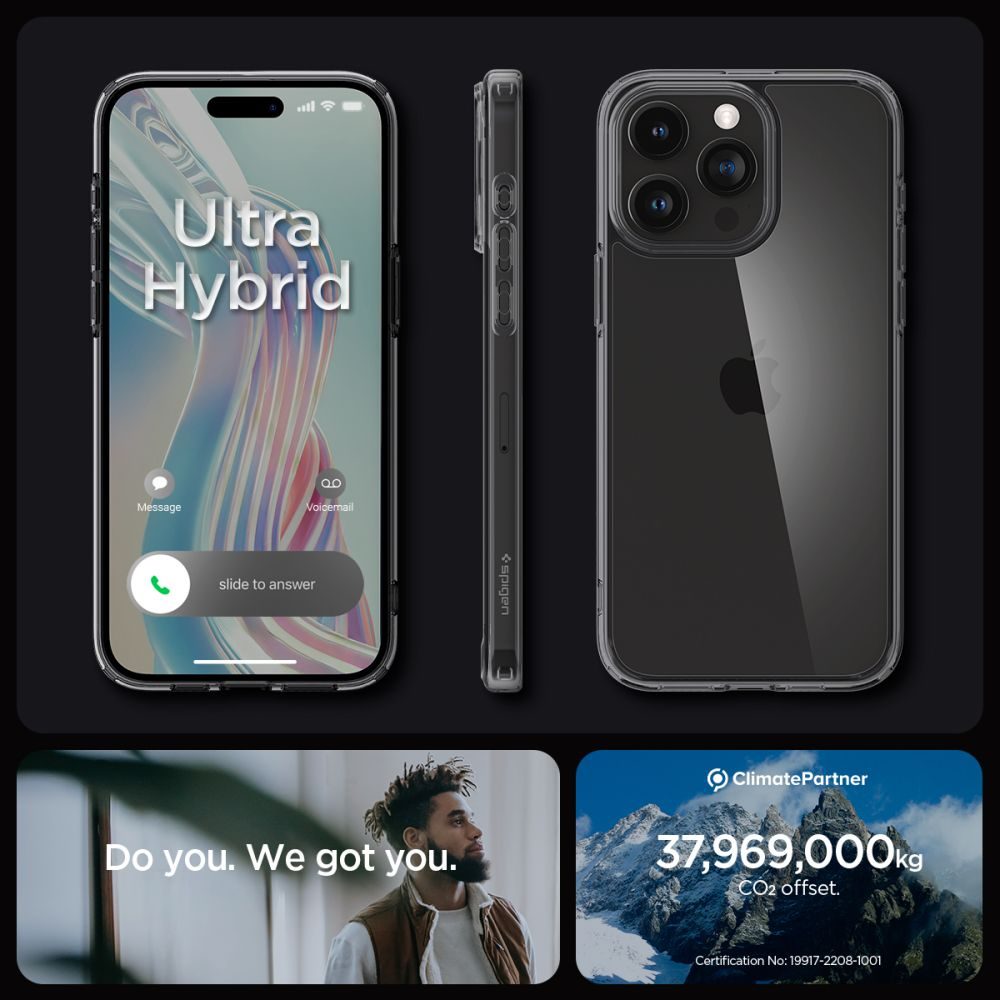 Spigen Ultra Hybrid Mobil Tok, IPhone 15 Pro Max, Space Crystal