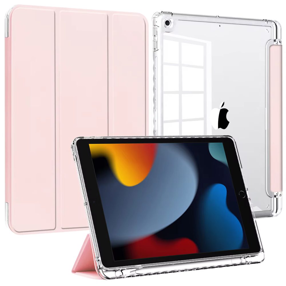 JP Tab case transparent pouzdro na tablet, iPad 10.2, 2019 / 2020 / 2021 (iPad 7 / 8 / 9), růžové