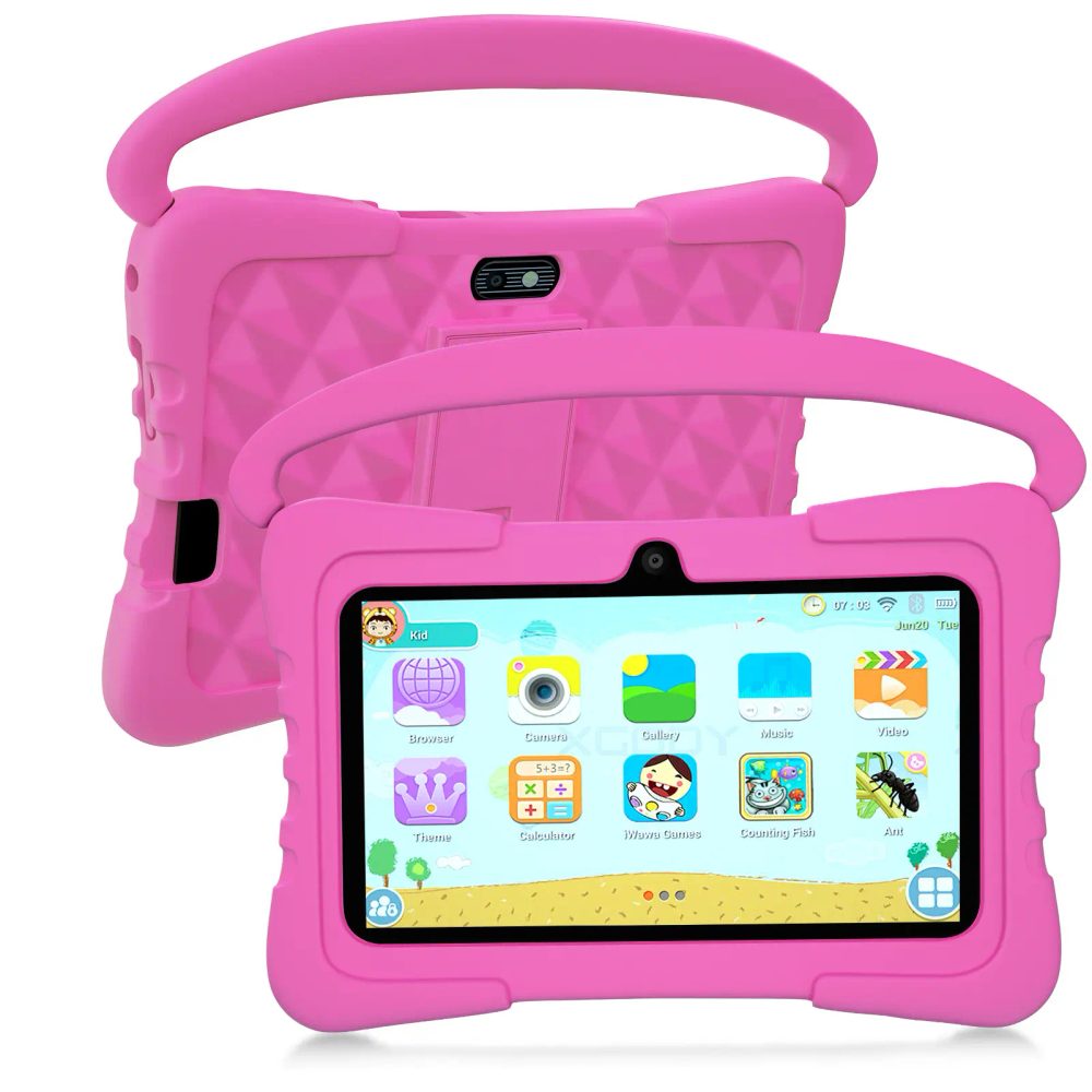 Gyerekeknek szánt Android tablet, 2+32 GB, rózsaszín