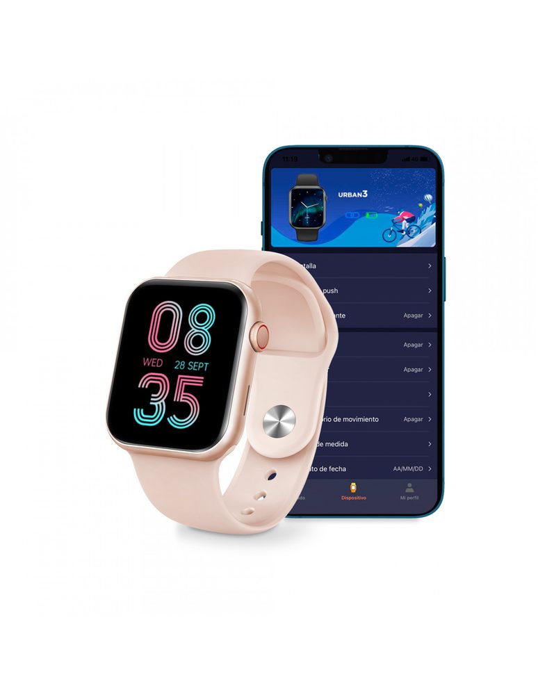 Ksix Smartwatch Urban 3, Ružové