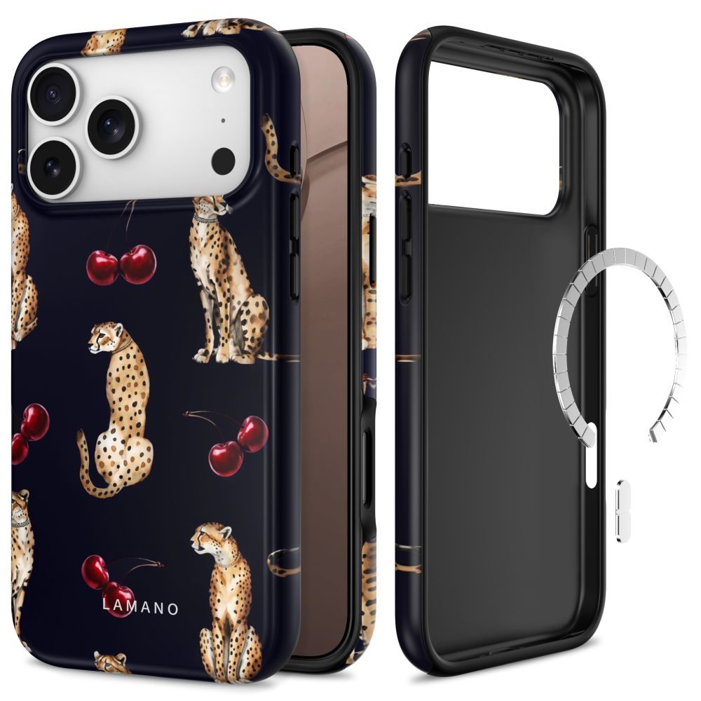 Tech-Protect Lamano MagSafe maska, iPhone 17 Pro / 18 Pro, midnight cherry