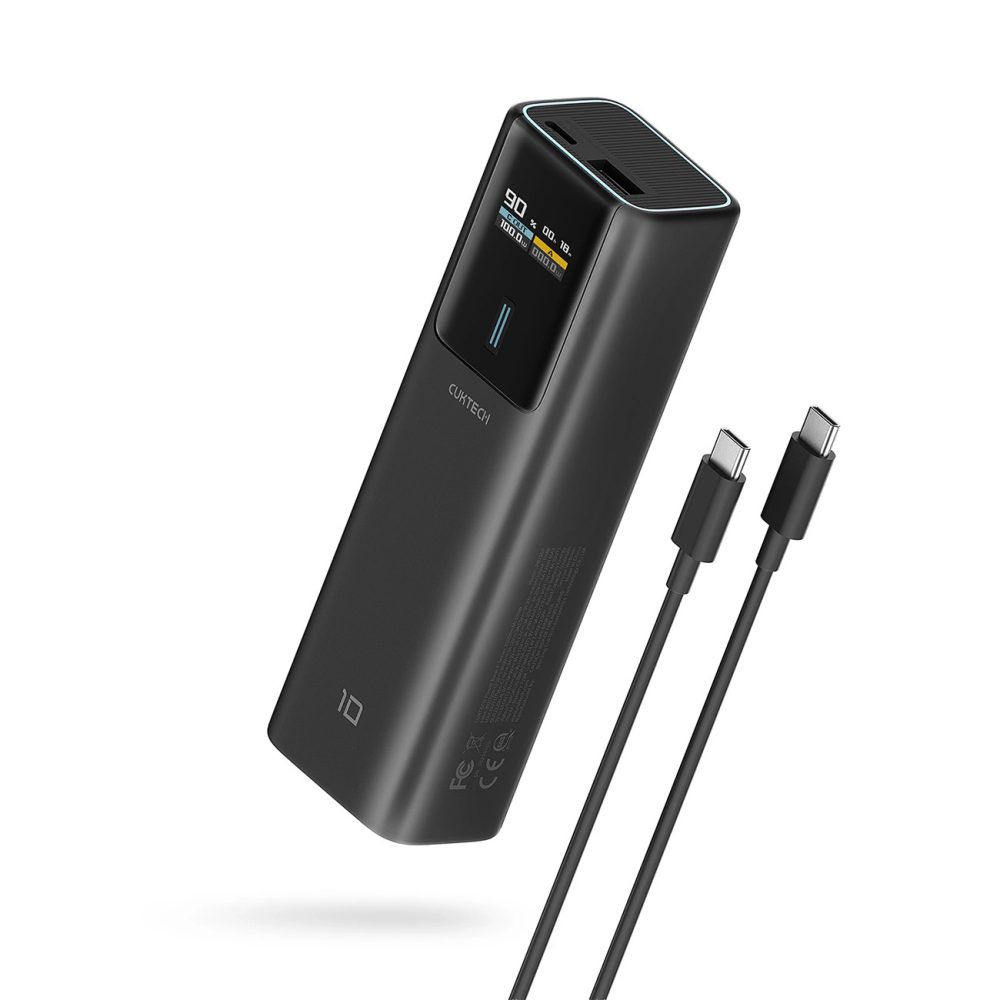 Cuktech CKPB100PGLBL Powerbanka 10000mAh, USB-C + USB-A, 150W, čierna