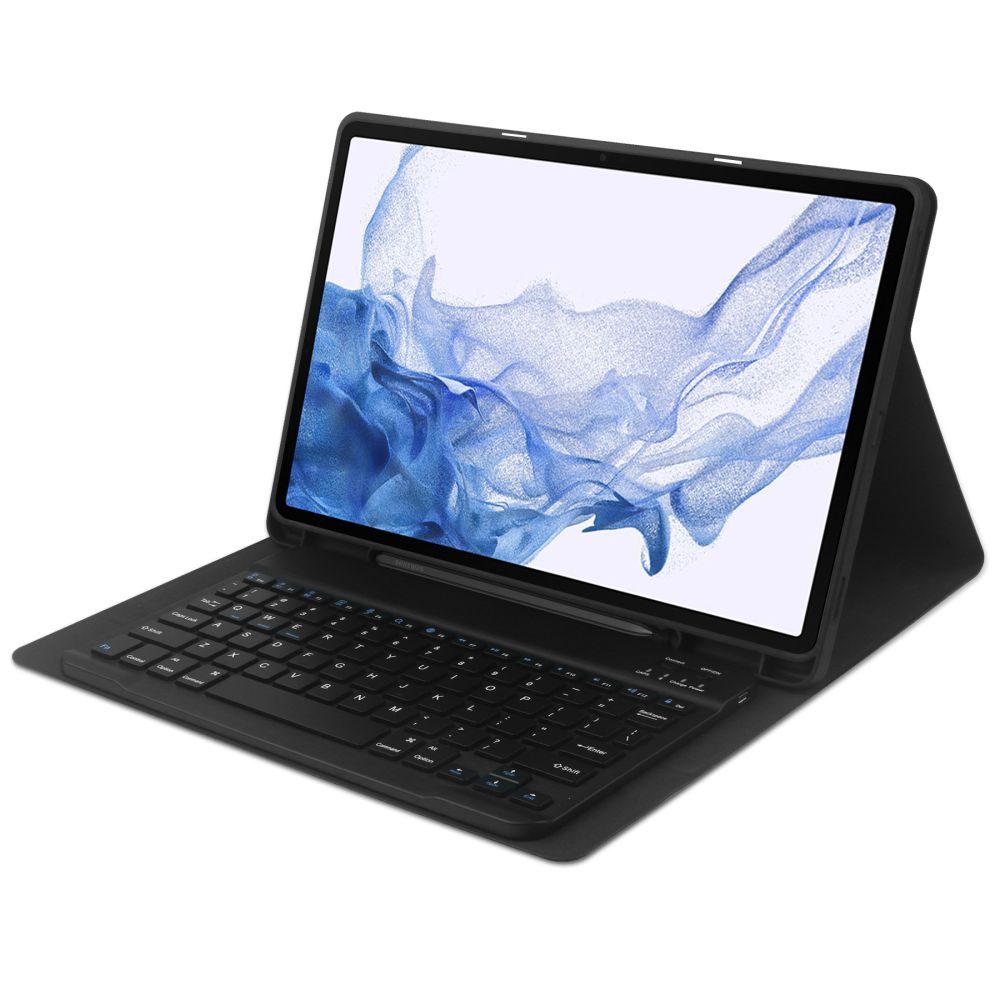 Tech-Protect SC Pen + Husă Cu Tastatură, Samsung Galaxy Tab S7+ /S8+ /S7 FE 12.4, Negru