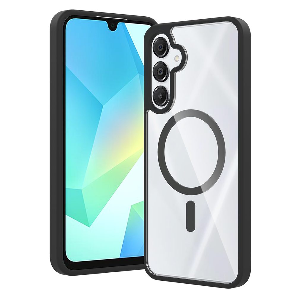 Levně JP MagFit Clear MagSafe obal s N52 magnetem, Samsung Galaxy A16 5G, černý