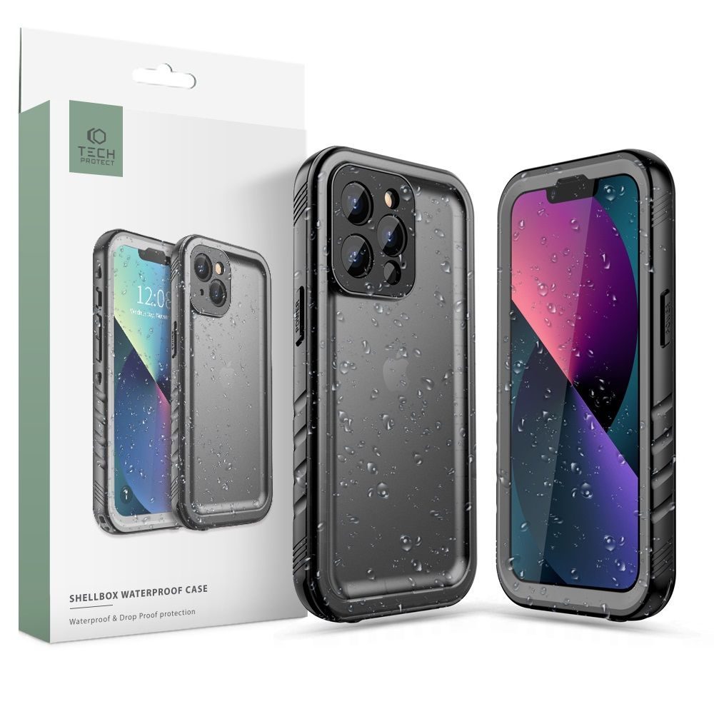 Tech-Protect ShellBox IP68 Tok, IPhone 13 Pro Max, Fekete