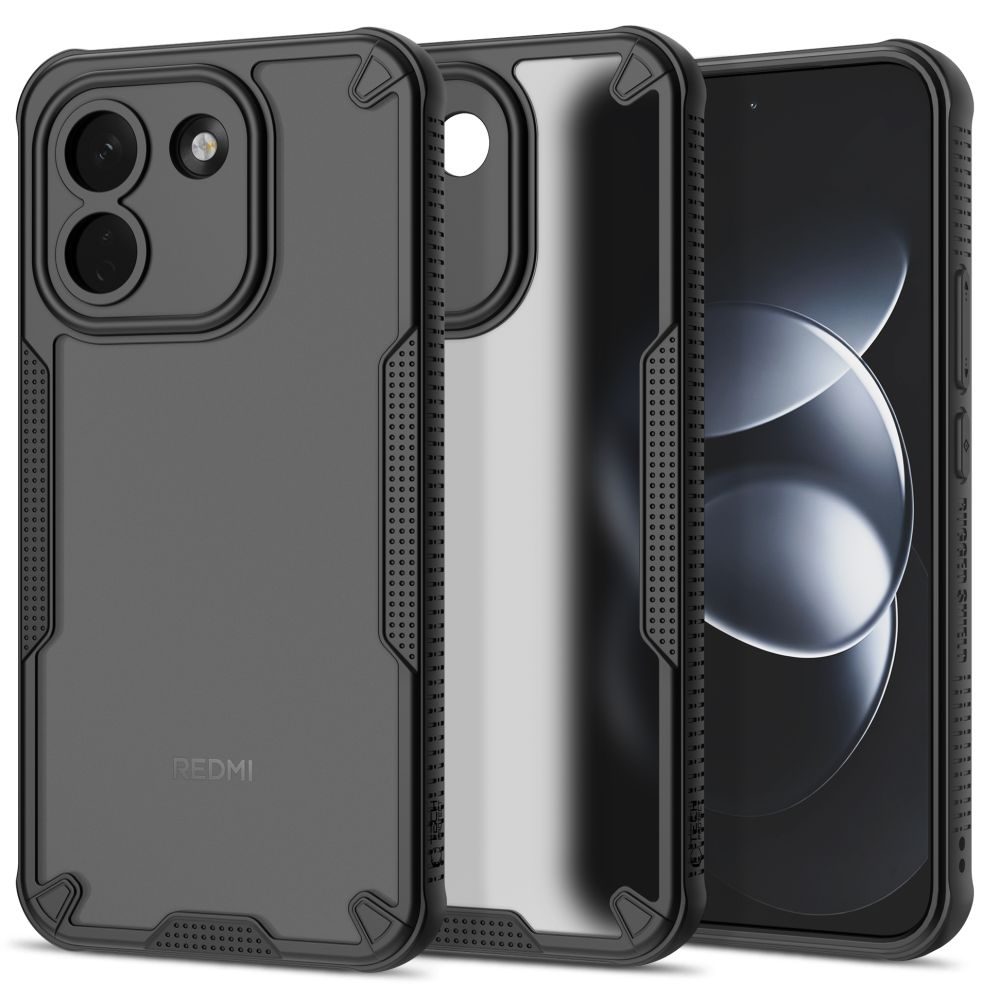 Tech-Protect Rugged Shield, Xiaomi Redmi Note 17 Pro Max 5G, mat crna
