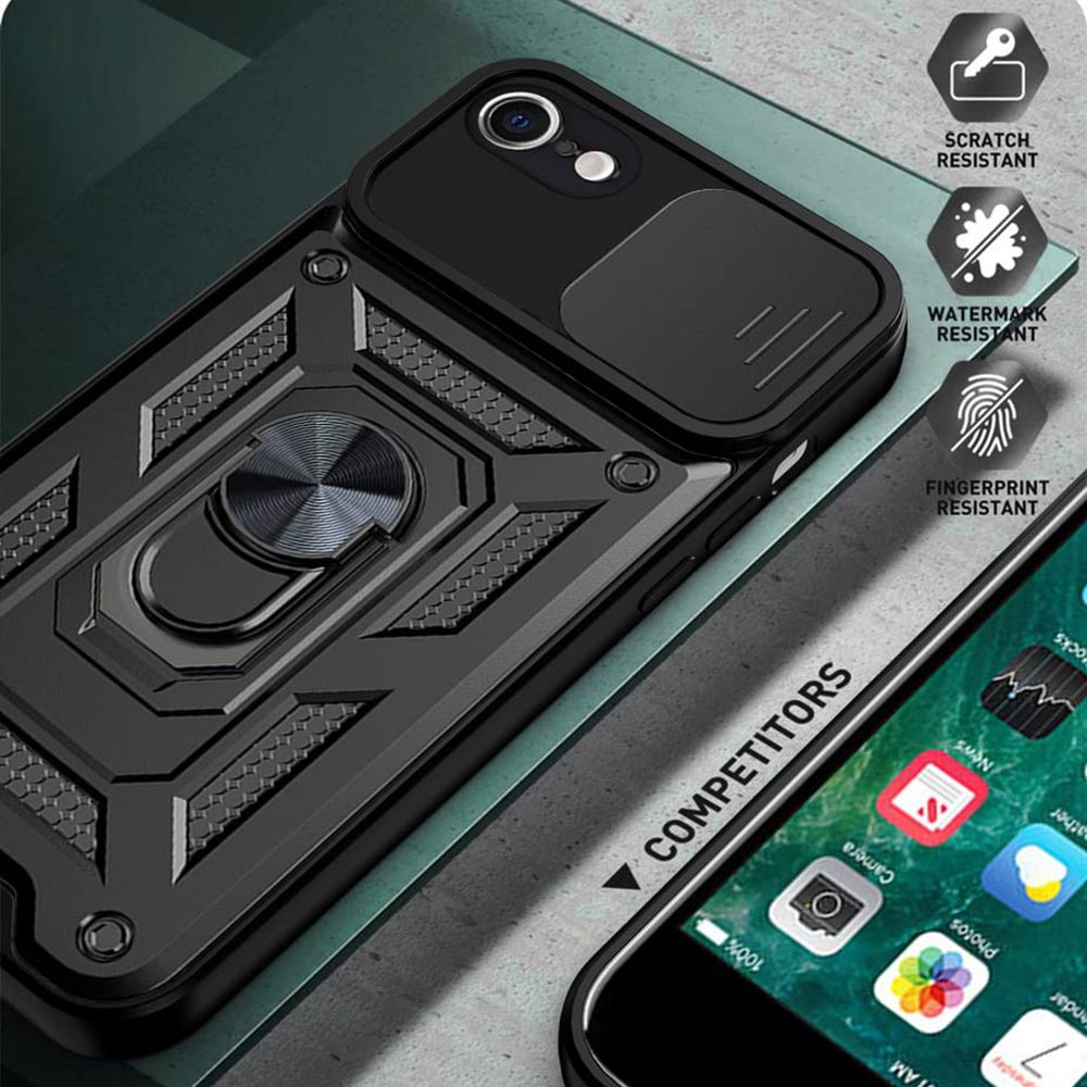 Techsuit CamShield, iPhone 16e / 17e, čierny