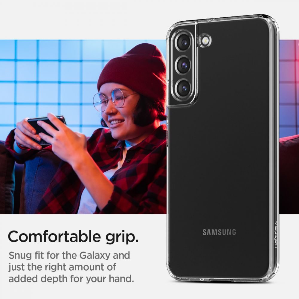 Spigen Liquid Crystal Telefontok, Samsung Galaxy S22, Crystal Clear
