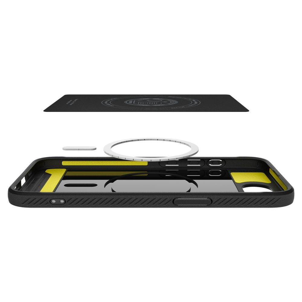Spigen Rugged Armor MagSafe, iPhone 16e / 17e, čierny