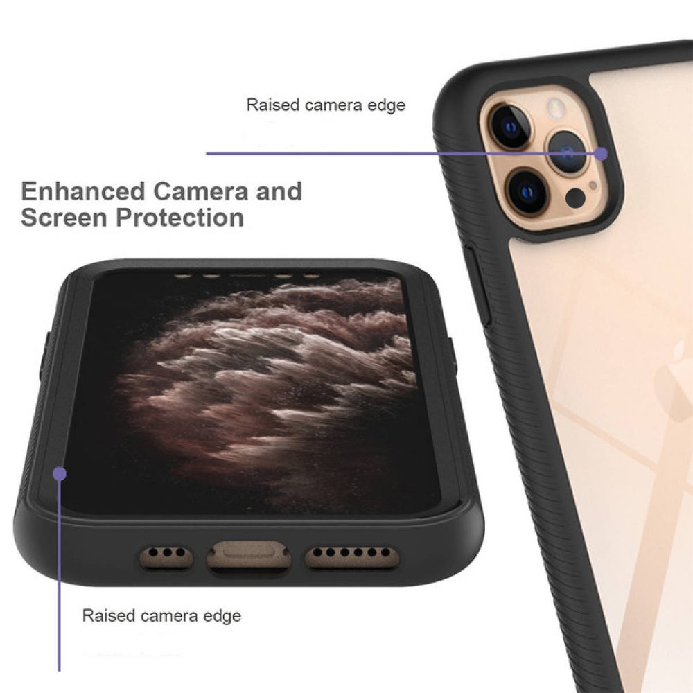 Techsuit Defense360 Pro + Ochranná Fólia, IPhone 12 Pro Max, čierny