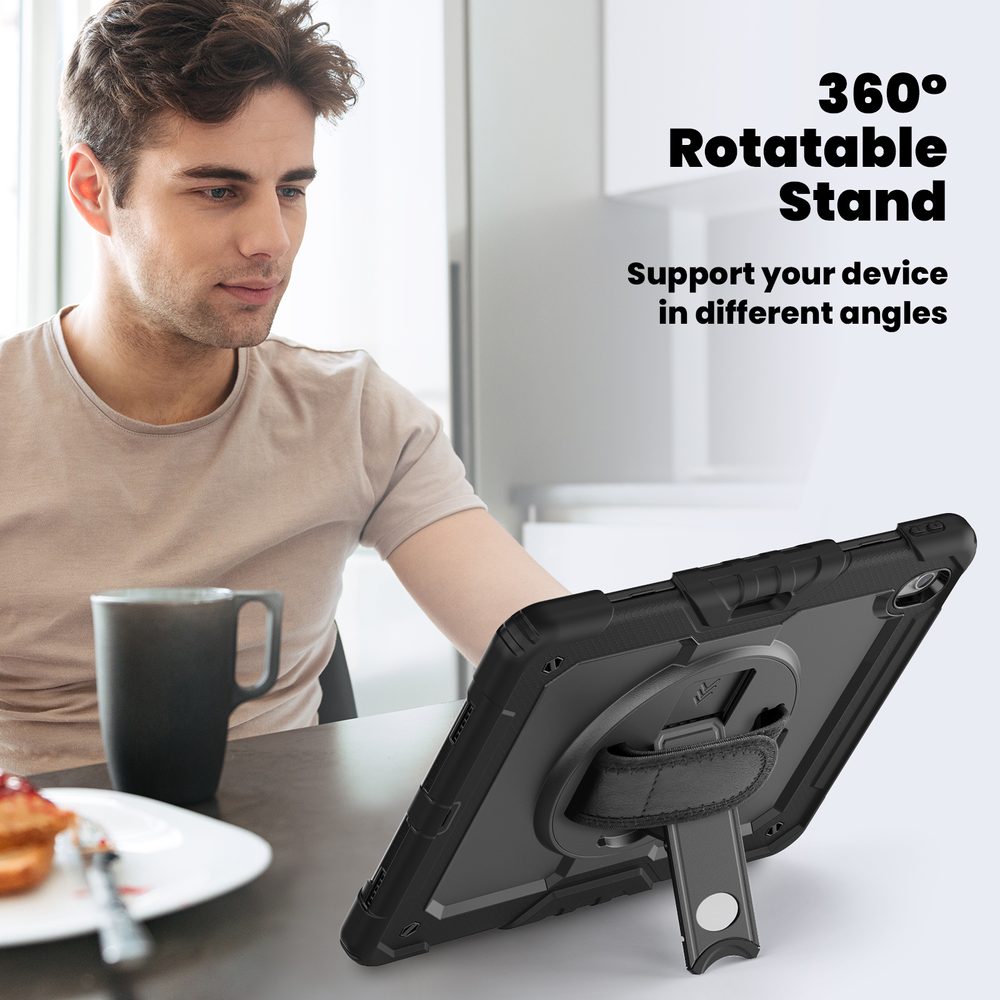 JP Solid360 obal na tablet, iPad Air 13 2024 / 2025 / 2026, čierny