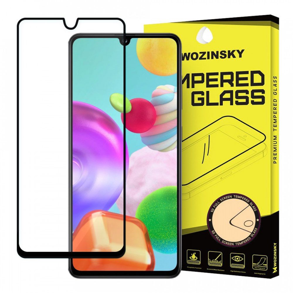 5D Zaščitno Kaljeno Steklo Za Samsung Galaxy A41, črno