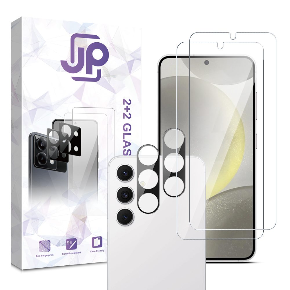Levně JP Combo pack, Sada 2 tvrzených skel a 2 sklíček na fotoaparát, Samsung Galaxy S25 Plus