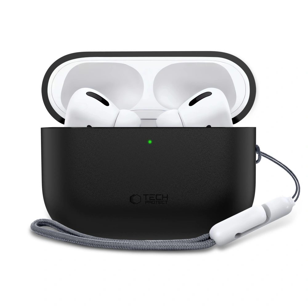 Levně Tech-Protect Silikonové pouzdro, Apple AirPods Pro 3, černé