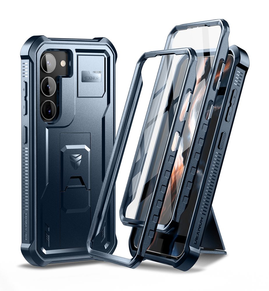 Levně Dexnor 360 Kickstand obal Samsung Galaxy S23, modrý