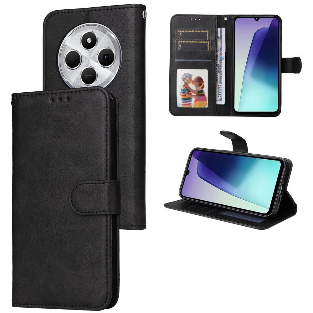 Mágneses tok, Xiaomi Redmi 14C, fekete