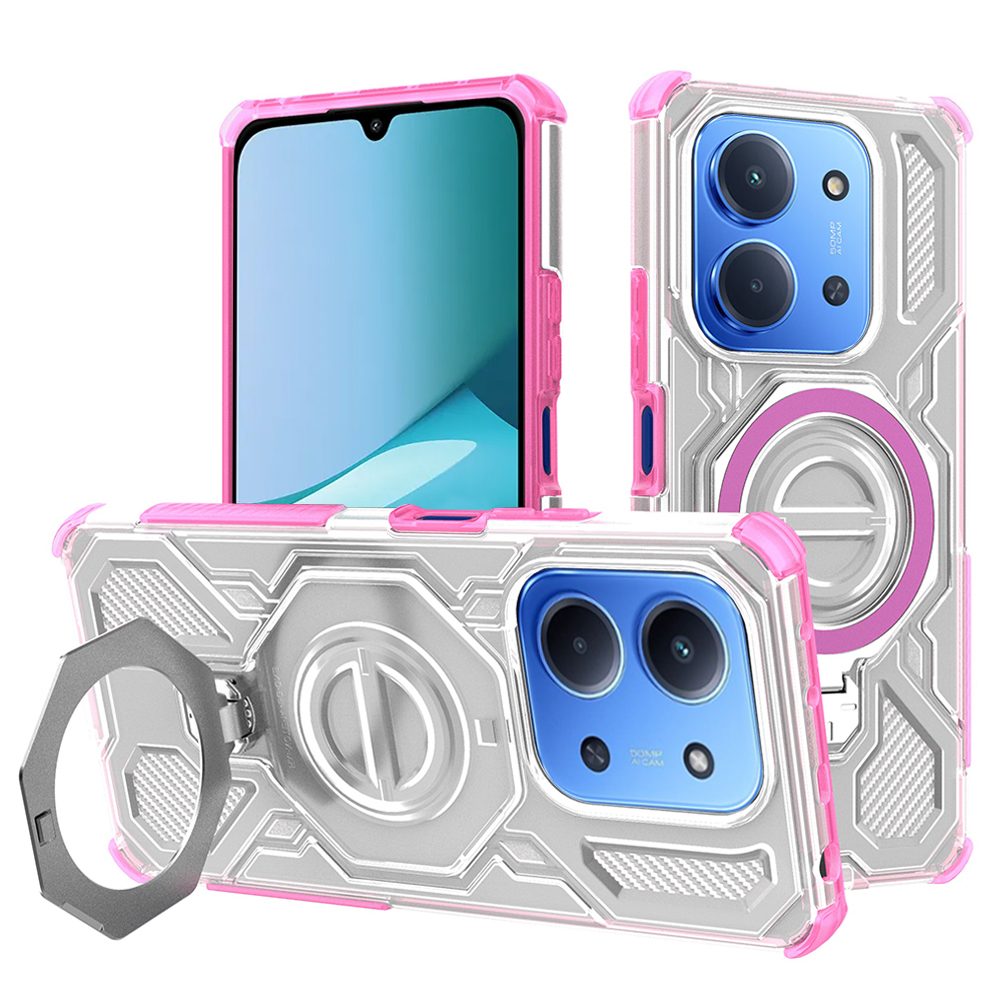 Levně Techsuit Carbon Shield Pro, Xiaomi Redmi 15C 4G / 5G, průhledný / růžový