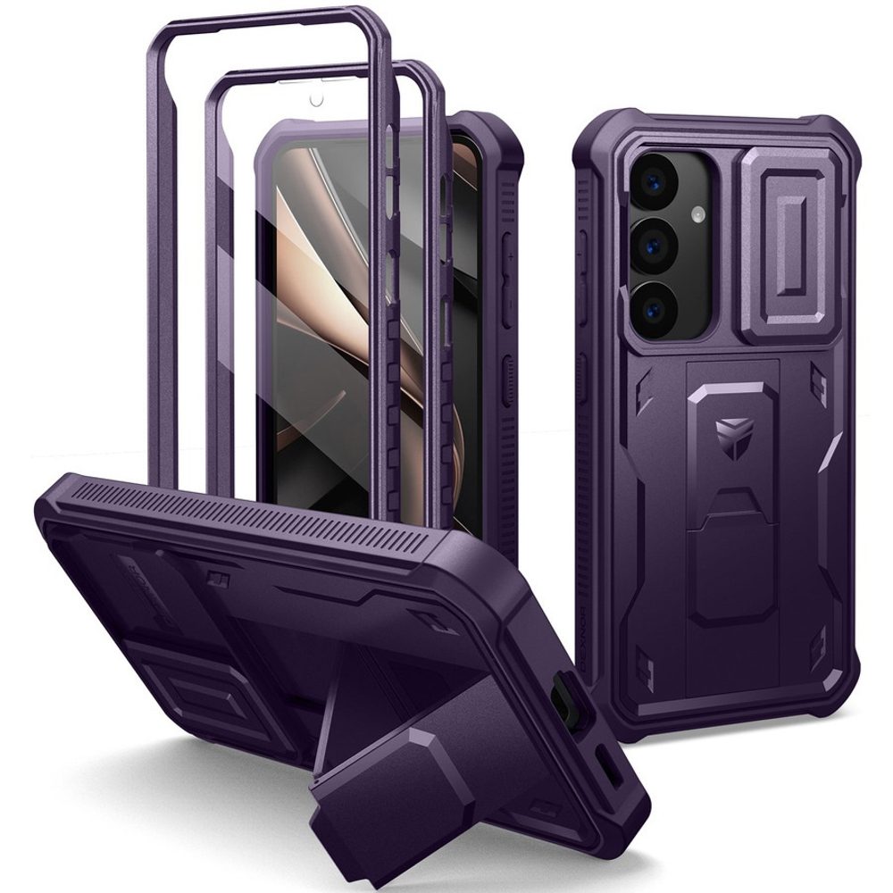 Levně Dexnor 360 Kickstand Camprotector obal Samsung Galaxy S25, fialový