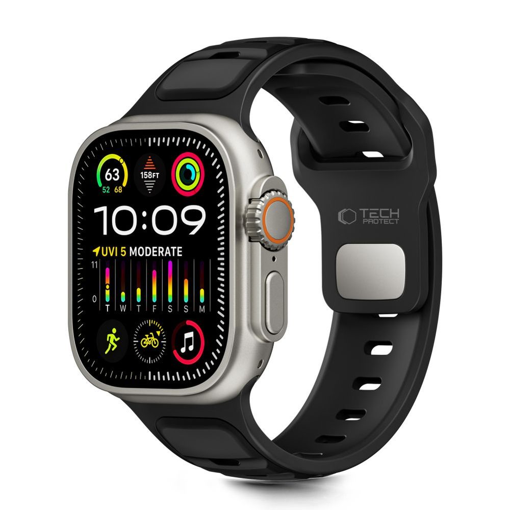 Tech-Protect IconBand Line Apple Watch 8 / 9 / 10 / 11 / SE / Ultra (44 / 45 / 46 / 49 mm), fekete