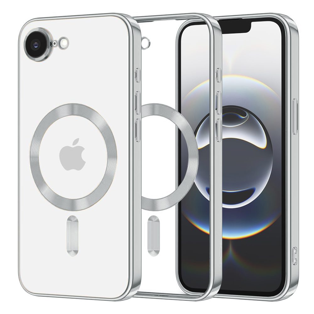 Levně Techsuit Luxury Crystal MagSafe, iPhone 16e / 17e, stříbrný