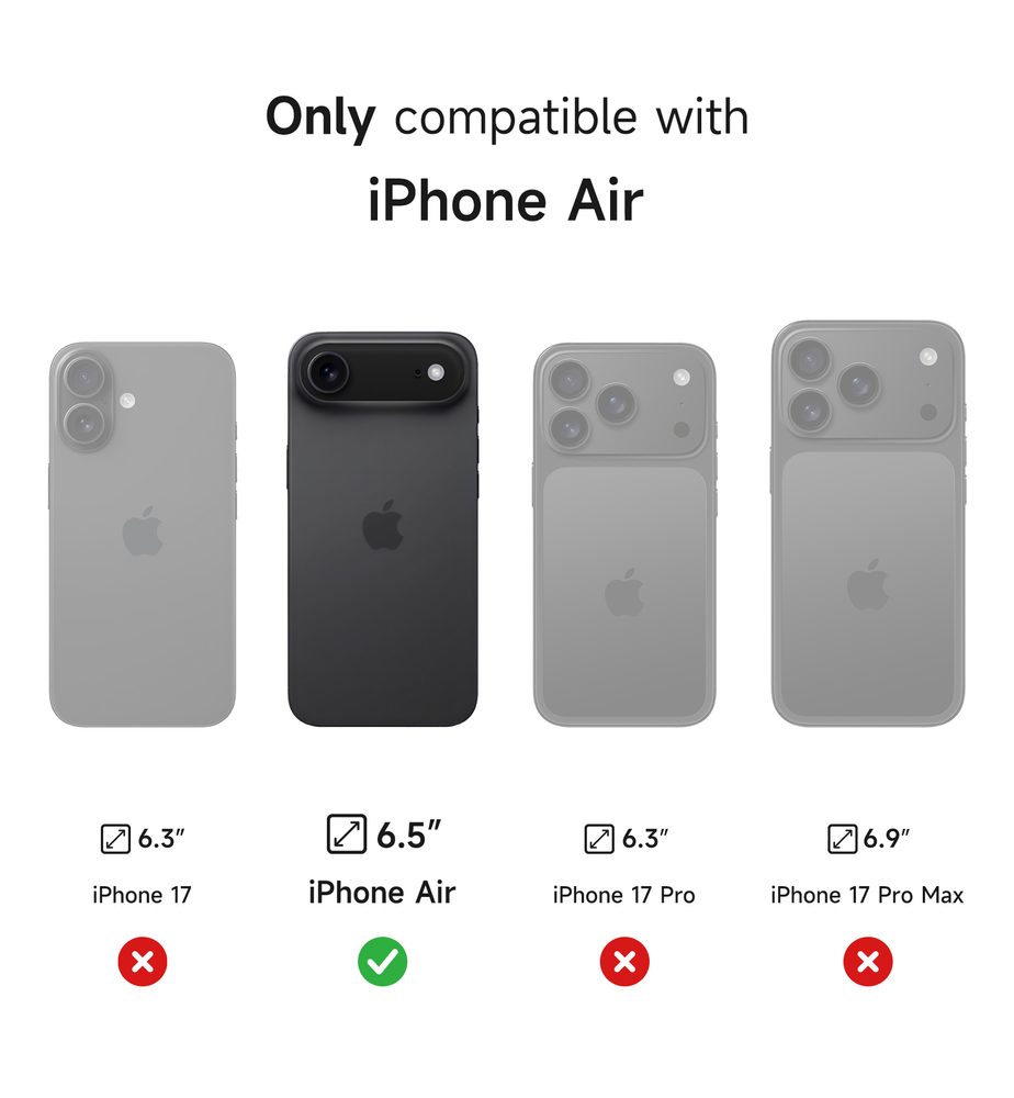 Suritch MagSafe Kickstand Camprotector obal iPhone Air, modrý