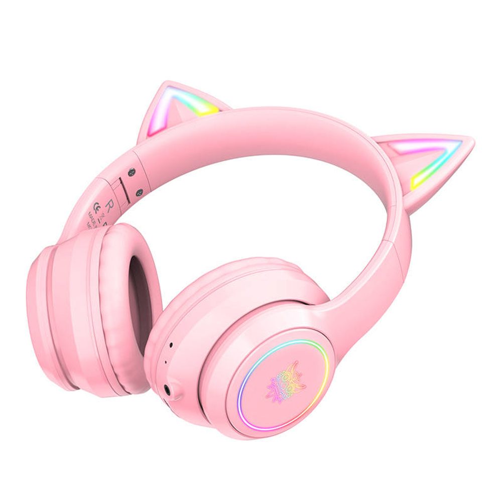 Onikuma B90 Herné slúchadlá Bluetooth, ružová