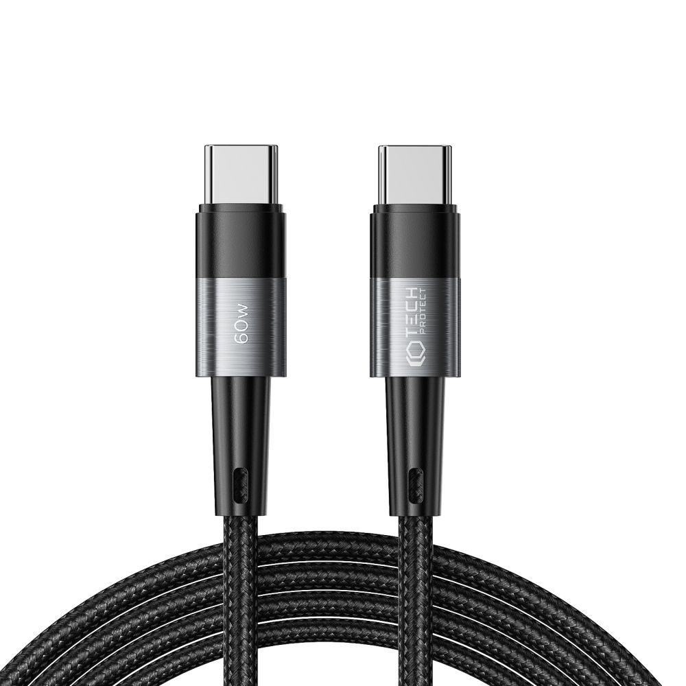 Tech-Protect UltraBoost USB-C - USB-C, PD60W / 3A, 2 M, šedý