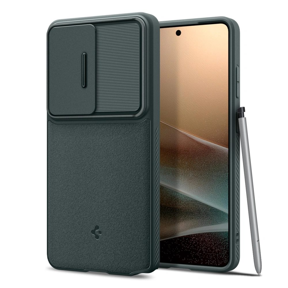 Levně Spigen Optik Armor, Samsung Galaxy S26 Ultra, tmavě zelený